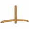 Ekena Millwork Bellingham Rough Sawn Timber Gable Bracket, Western Red Cedar, 96"W x 40"H x 4"D x 4"F, 10/12 Pitch GBW096X40X0404BEL00RWR - alternate 2